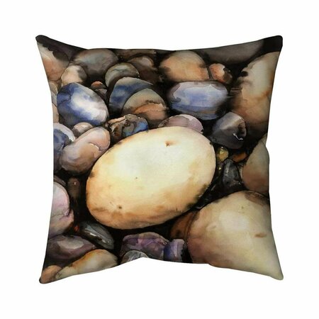 BEGIN HOME DECOR 20 x 20 in. Beach Pebbles-Double Sided Print Indoor Pillow 5541-2020-LA148